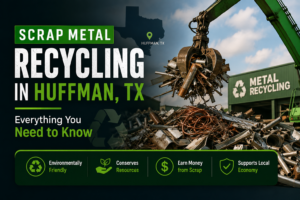 Scrap metal recycling facility in Huffman Texas