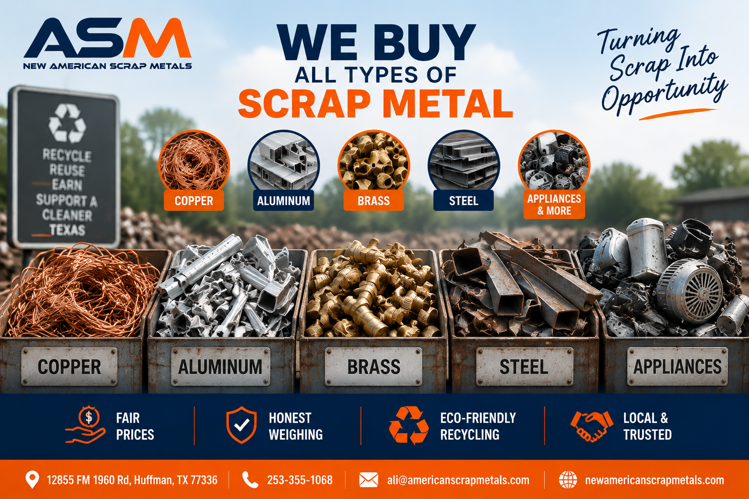 Scrap Metal Buyers Near Huffman TX